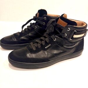 Bally Black Oriano High -Top Men's Sneakers 11.5